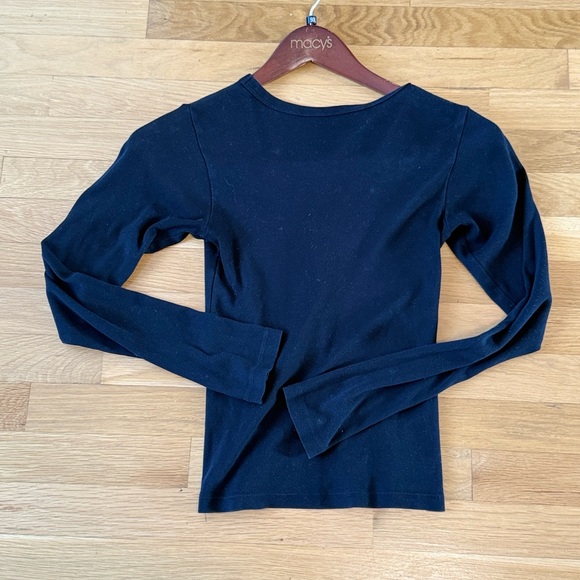 Brandy Melville Black Long Sleeve Basic Tee - Picture 3 of 3